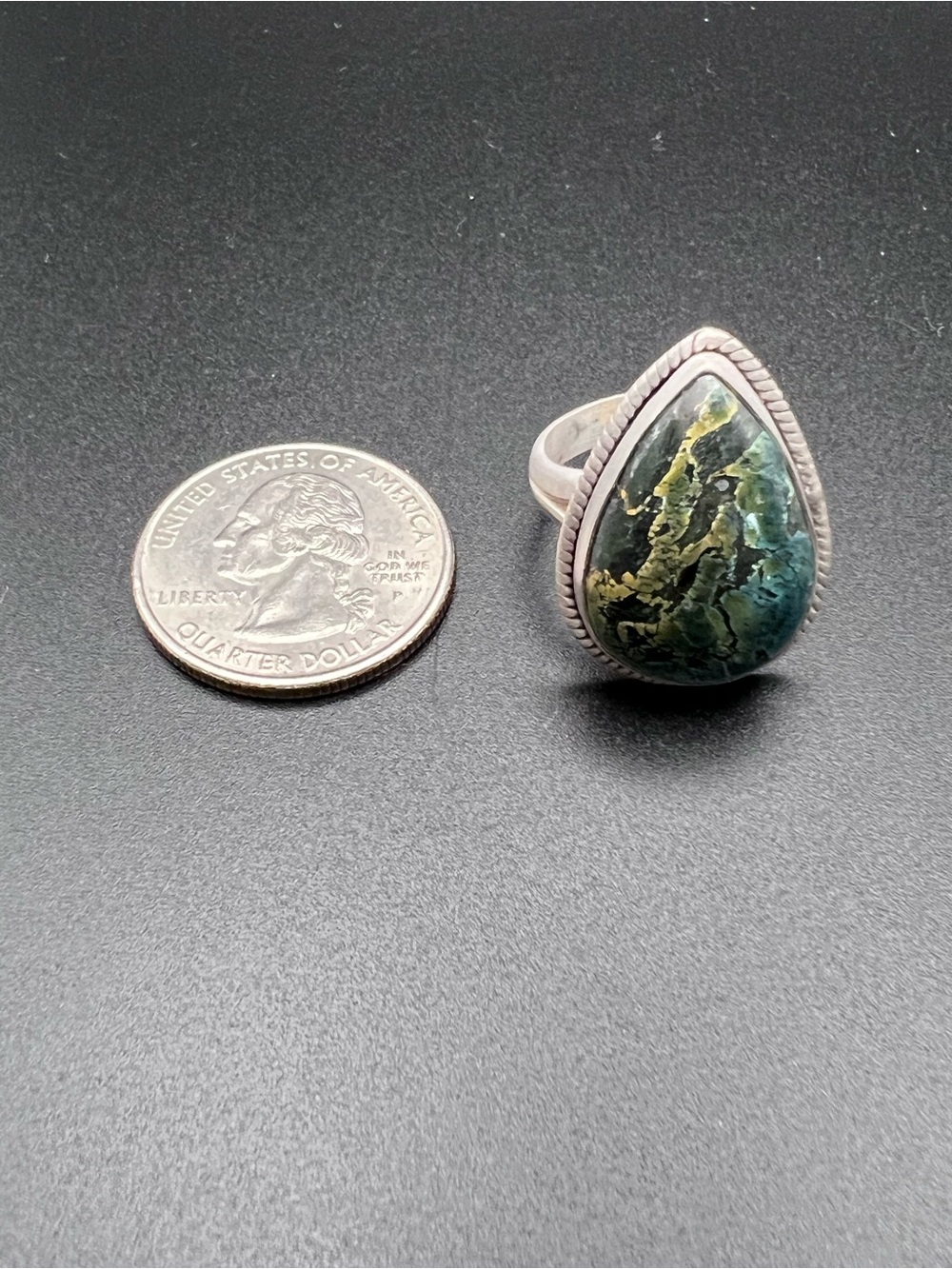 Blackjack Turquoise Adjustable Ring - Picture 4 of 9
